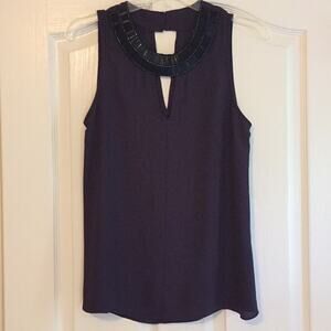 Eight Sixty Blue‎ Embellished Tank Top